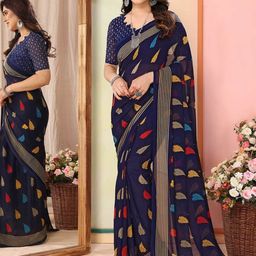 Jinal & Jinal Pure Georgette Saree-image-57
