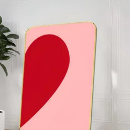 SAF Pink & Red Wood Minimalist Heart Wall Art-image-25