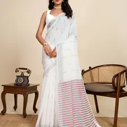 AMRUTKALA SAREES Women Striped Woven Design Saree-picture-38