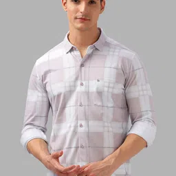 BULLMER Men Spread Collar Checked Cotton Casual Shirt-picture-13