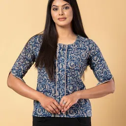 CORSICA Women Floral Printed Cotton Top-picture-46