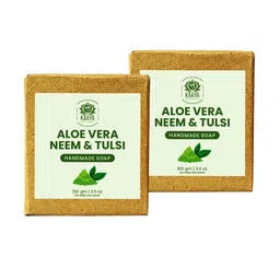 Kaaya Natural Set Of 2 Neem & Tulsi Handmade Soap- 100 g Each image 4