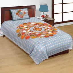 salgia Jaipuri Print Premium Full Length Bedsheet set-picture-43