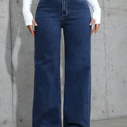 DressBerry Women Comfort Straight Fit High-Rise Light Fade Acid Wash Stretchable Jeans-picture-11