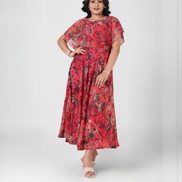 Meraki Fab Red Georgette Dresses-image-43