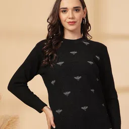 Thirty Threads Women Embroidered Woollen Pullover-picture-22
