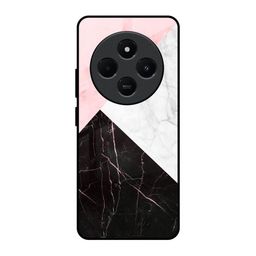 QRIOH Unisex Redmi 14C 5G Geometric Shockproof Glass Back Case-picture-32