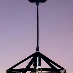 KINIS Black & Brown Metal Ceiling Lamp-image-74