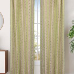 Dekor World Multicoloured Set of 2 Striped Long Door Curtain-7