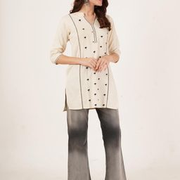 Embroidered Pure Cotton Womens's Tops-image-15