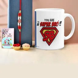 CraftVatika 5-Pcs Mugs With Greeting Card & Roli Chawal-image-50
