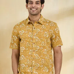 Fabindia Men Opaque Printed Casual Shirt-image-83