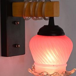 SOMIL Pink Glass Cylinder Printed Wall Lamps-picture-41