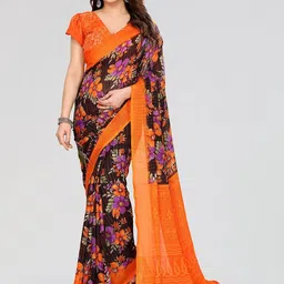 Moda Rapido Women Floral Poly Georgette Saree-picture-27