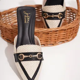 JM Looks Printed Party Block Mules-11