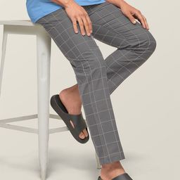 XYXX Checked Mid Rise Lounge Pants-picture-4