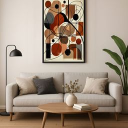 999Store White & Blue Canvas Abstract Wall Paintings-image-37