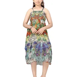 BAESD Tropical Print Georgette Fit & Flare Dress-picture-32