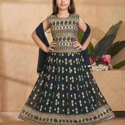 BAESD Girls Embellished Ready to Wear Lehenga & Blouse With Dupatta-picture-19