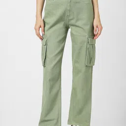 Van Heusen Woman Women High-Rise Relaxed Fit Cargo Style Jeans-image-26