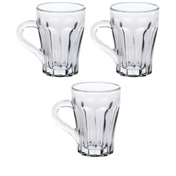 Somil Clear Glass Coffee & Tea Cup / Mug (100 Ml), Enjoy Your Drink in Style, 7 X 9.5 X 9.5 Cm, Pack of 3-image-87