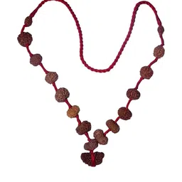 Divine souvenirs Unisex Rudraksha Beaded Statement Chain image 1