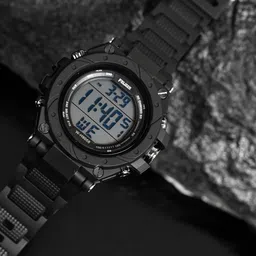 FELIZER Men Patterned Dial & Textured Straps Analogue Watch H9058-LSKA-FullBlk-12