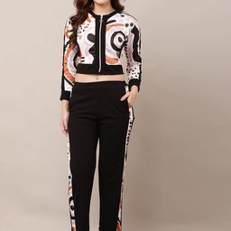 Moda Rapido Printed Round Neck Sweatshirt With Trousers-image-104