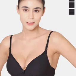 Bodycare Pack of 3 Full Coverage Anti Bacterial Heavily Padded T-Shirt Bra-image-16