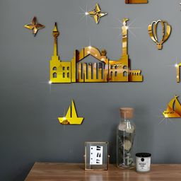 VAH Kya Bat Hai !! 14Pcs Acrylic Mirror Wall Stickers-image-78