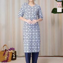 HERE&NOW Selection Of 3 Printed Straight Kurtas-image-87