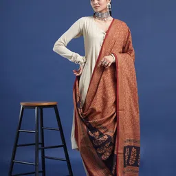 Taavi Bagh Block Printed Pure Cotton Dupatta image 5