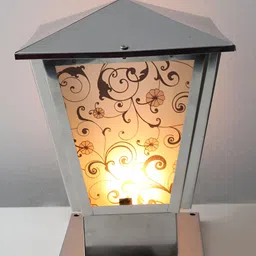 SHREE KALA HOME DECOR Silver-Toned Metal Traditional Square Shaped Wall Lamp-image-20