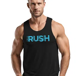 3Colors Printed Round Neck Gym Vest VEST-NCUT-RUSH-BLK_M-picture-54