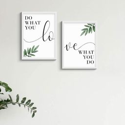 TAGVE Set Of 2 Do What You Love Wall Paintings-image-29