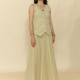 SUKITI Sleeveless Waistcoat & Skirt Co-Ord Set-image-57