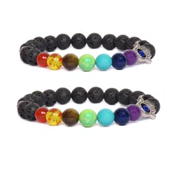 Divine souvenirs Unisex Set Of 2 Artificial Beaded Elasticated Bracelets-28