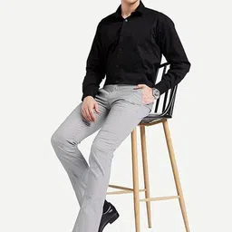 ISUEL FAB Men Black Cotton Blend Casual Wear Slim Fit Shirt-picture-25