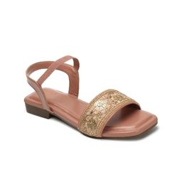 TWIN TOES Embellished Ethnic Square Toe Flats-image-37