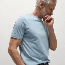 Marks & Spencer Men Solid Round Neck Cotton T-shirt-image-97
