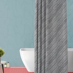 ArtzFolio White & Black Printed Waterproof Shower Curtain-image-60