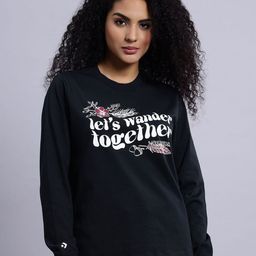 Converse Women Typography Printed Applique T-shirt-image-77