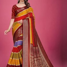 VS MALL Maroon Art Silk Sarees-image-92