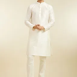 Diwas by Manyavar Mandarin Collar Straight Kurta-picture-35