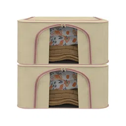 Aura Beige Set of 2 Reusable Drawer Organiser Organisers-36