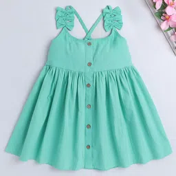 The Magic Wand Girls Halter Neck Cotton Fit & Flare Dress-image-34