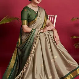 A S CREATION Woven Design Zari Silk Cotton Paithani Saree-picture-14