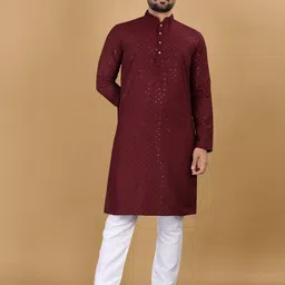BALAJI CREATION Men Maroon Kurtas-picture-31