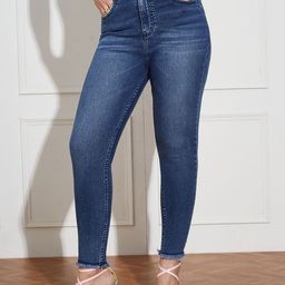 Miss Chase Women Skinny Fit High-Rise Heavy Fade Stretchable Jeans-picture-29