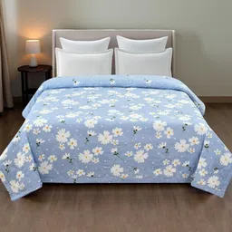 IVAZA Blue AC Room Double Bed Microfibre Comforter-image-72